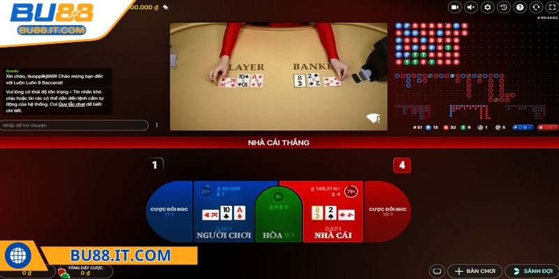 Trải nghiệm baccarat live cực kỳ chân thực BU88 dành cho bạn Đội ngũ dealer được đào tạo bài bản, chuyên nghiệp