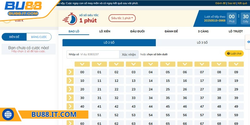 Xổ số siêu tốc có mẹo gì không? BU88 bật mí chiến thuật hay Xổ số siêu tốc có mẹo gì không? BU88 - tìm ra chiến thuật